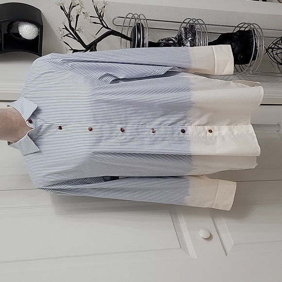 Lafayette 148 New York, Spice Multi Everson Dip-Dye Shirt, Size M, EUC.